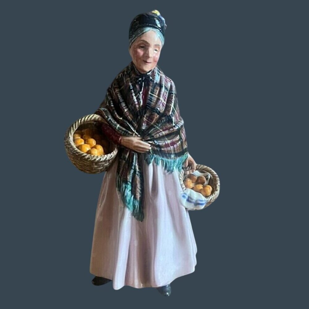 Royal Doulton "The Orange Lady" HN 1759 Collectible Figurine Granny Core England